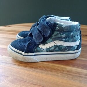Vans SK-8 Mid Reissue V Animal Shoes Toddler Size 6 Unisex Kids Suede Hook Loop